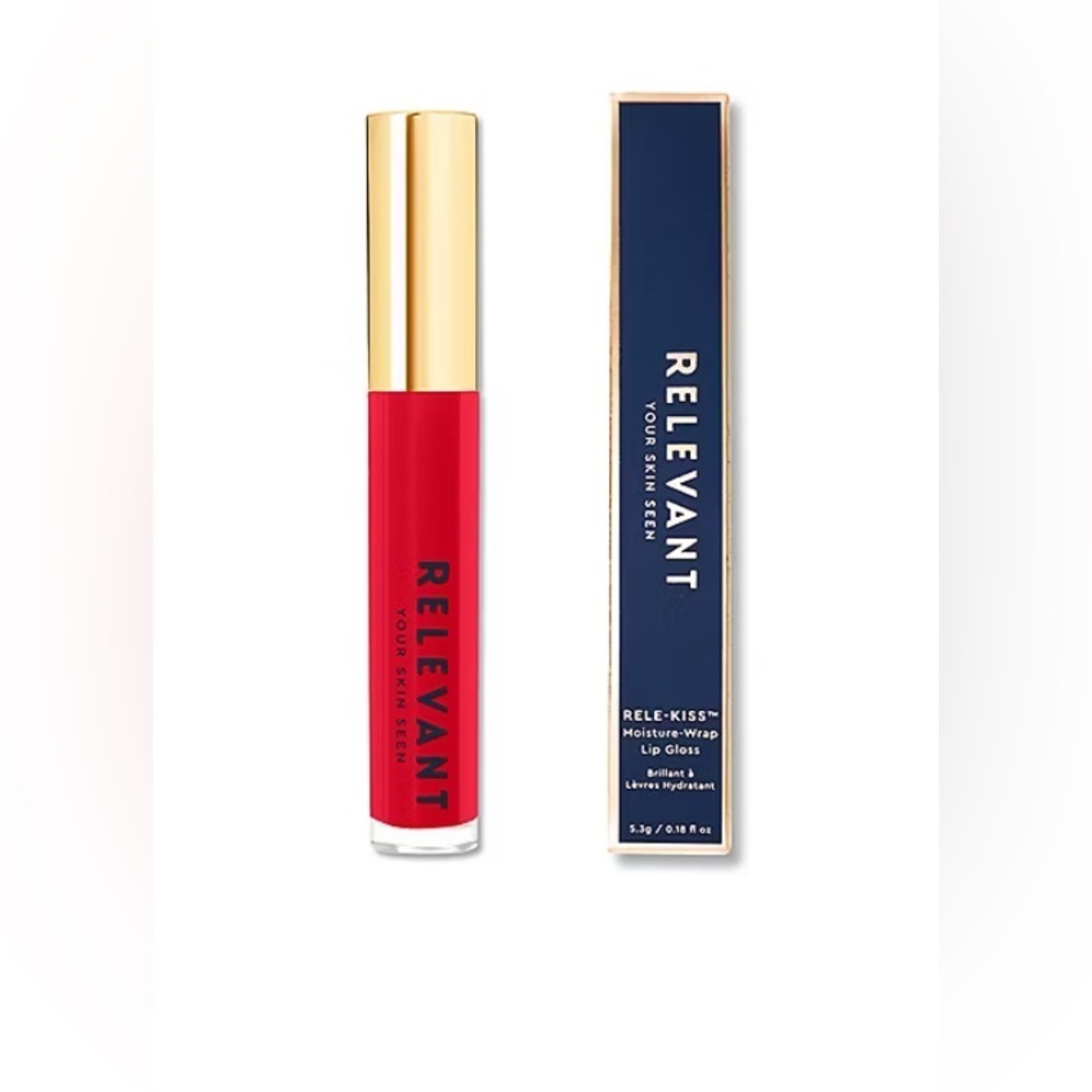 Relevant Think Pink Rele-Kiss Vibrant Pink Moisture-Wrap Lip Gloss. New In Box